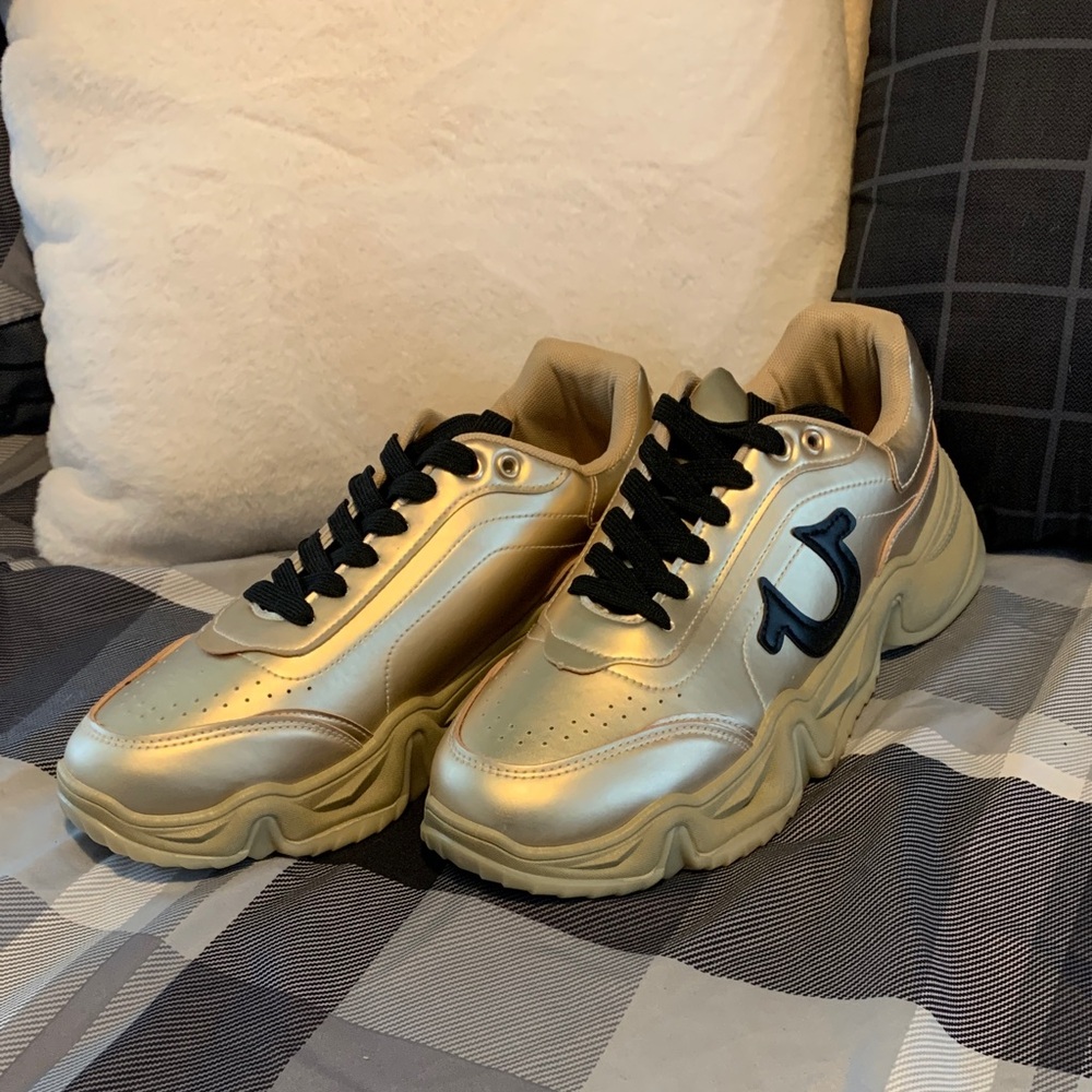 True Religion Kendrick Gold FX Sneakers - Size 11